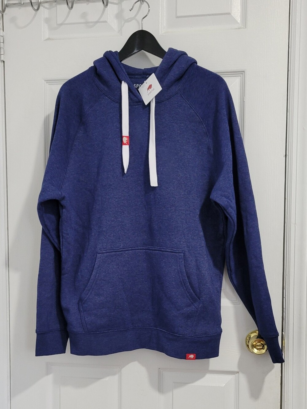 Sportiqe Men's Blue Hooded Pullover Sweatshirt